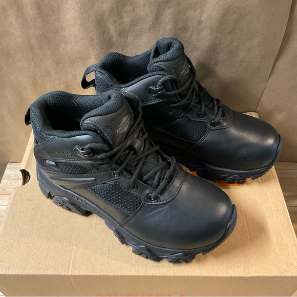 New! Men’s Merrell Moab 3 Response Tact Mid WP Boots Black 3.5 3 1/2 Medium - Picture 4 of 11